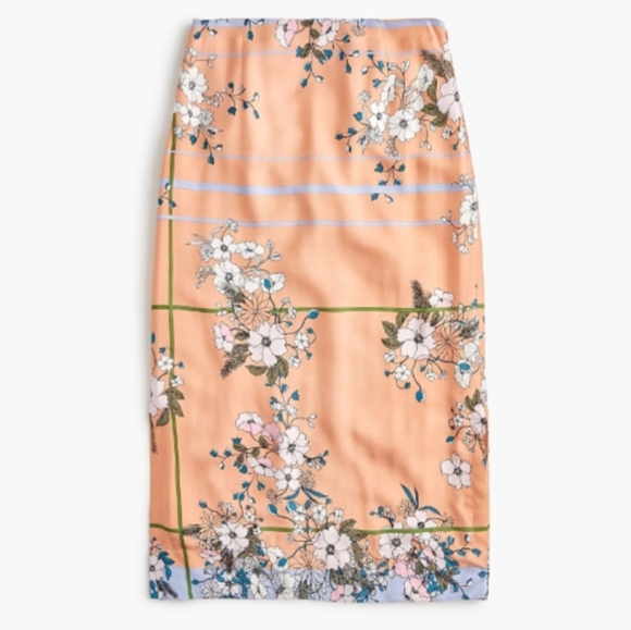 J. Crew Dresses & Skirts - J. Crew Midi Grid Floral Skirt